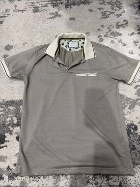 Cactus Men's Olive green  Polo with Cream Contrast Collar